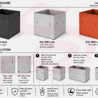 CUBO PORTAVASO MODULARE 25 MARRONE RAME