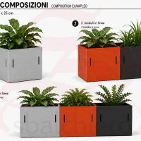 CUBO PORTAVASO MODULARE 25 MARRONE RAME