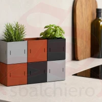 CUBO PORTAVASO MODULARE 9 GRIGIO