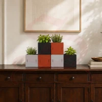 CUBO PORTAVASO MODULARE 9 MARRONE RAME