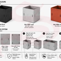 CUBO PORTAVASO MODULARE 9 MARRONE RAME