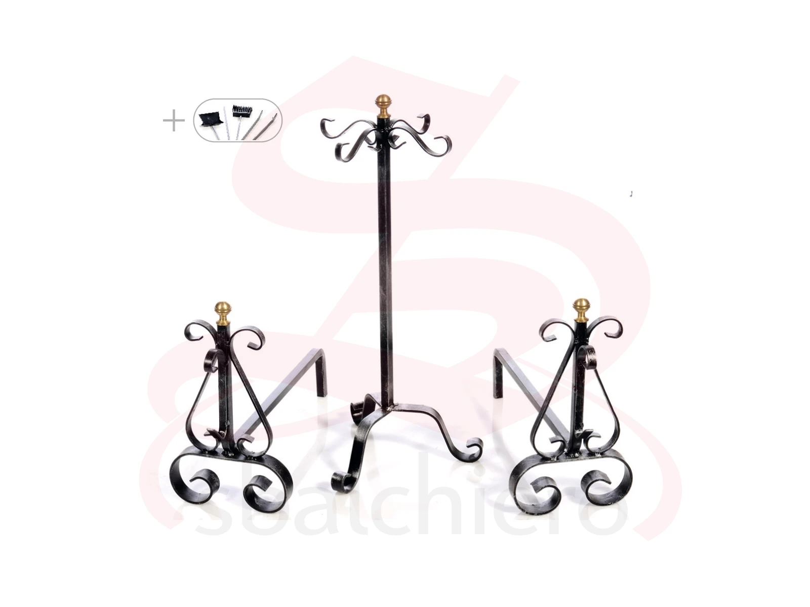 PORTAATTREZZI FERRO BATTUTO ECO PICCOLO H60 cm.
