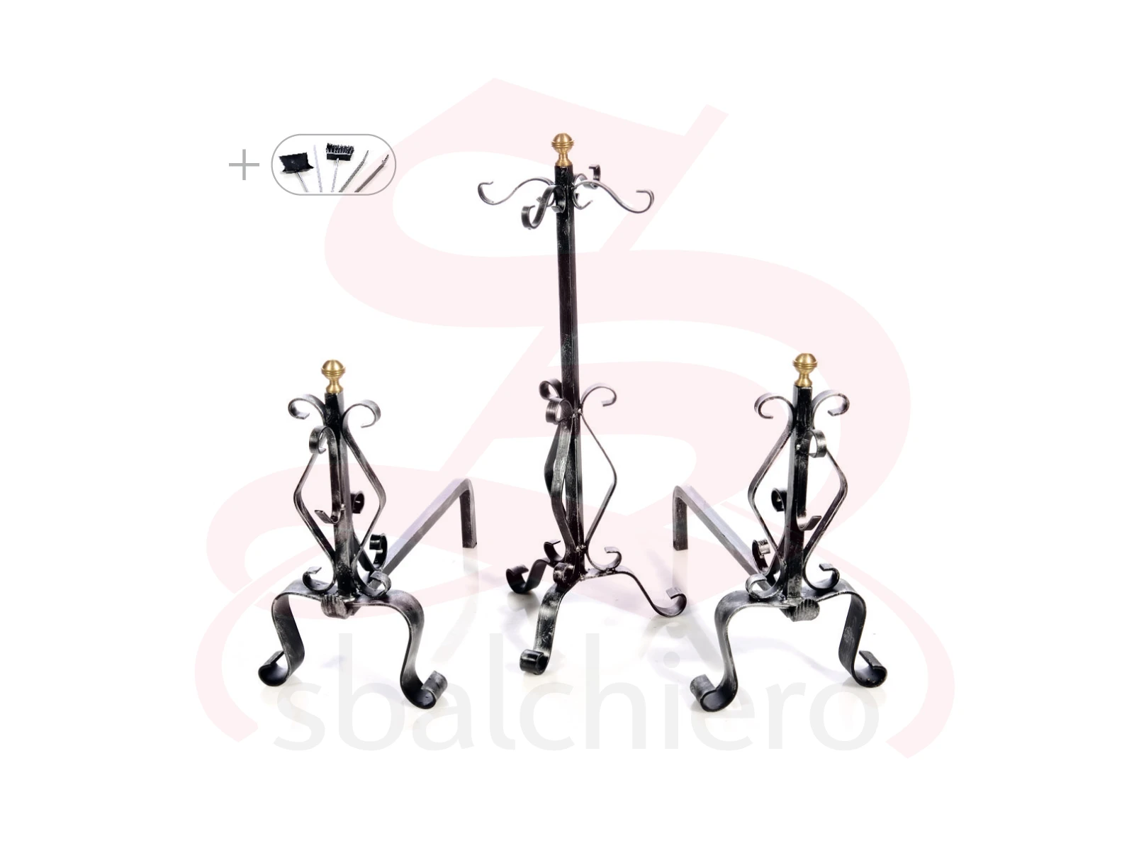 PORTAATTREZZI FERRO BATTUTO GRANDI H70 cm.