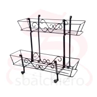 PORTACASSETTA FERRO BATTUTO 2 PIANI SMONTABILE