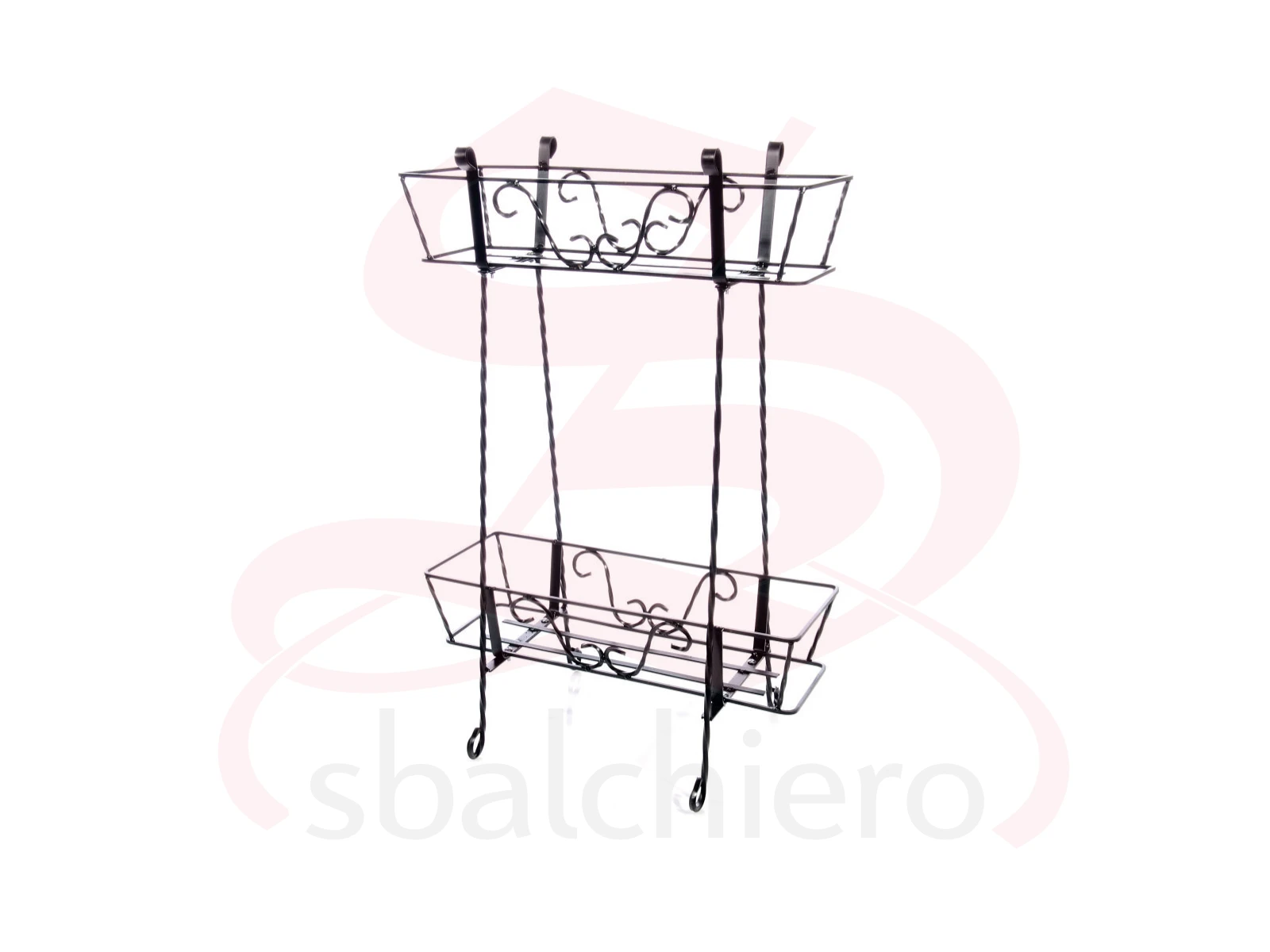 PORTACASSETTA FERRO BATTUTO VERTICALE SMONTABILE 2 PIANI